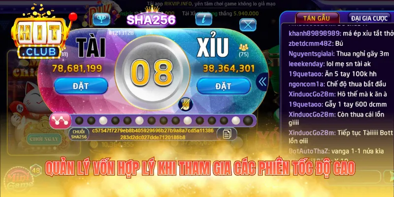 Quản lý vốn hợp lý khi tham gia các phiên tốc độ cao
